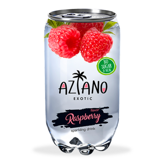 Газированый напиток без сахара AZIANO Малина 350мл